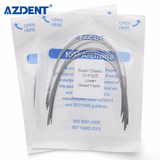 Fil d'arc dentaire rectangulaire Niti super élastique de haute qualité certifié CE