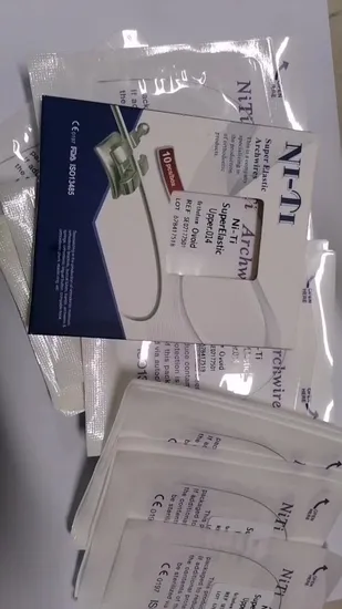 Fil d'arc orthodontique rond en acier inoxydable, orthodontie dentaire