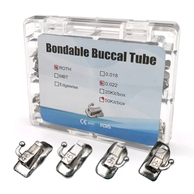 Dentiste Bondable Mbt 018 Tubes Tube buccal double orthodontique molaire