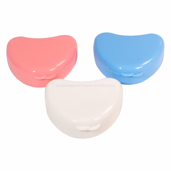 Boîte de boîtier d'alignement transparent orthodontique dentaire compacte et mignonne en plastique
